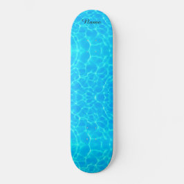 Aqua-waterpatroon met reflectiegolven persoonlijk skateboard