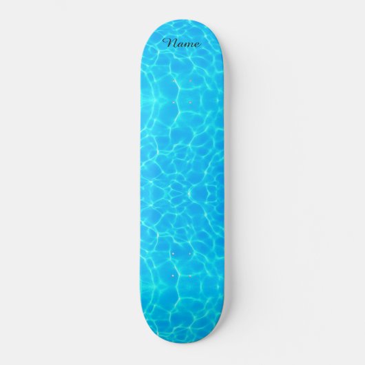 Aqua-waterpatroon met reflectiegolven persoonlijk skateboard (Voorkant)