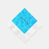 Aqua-waterpatroon met reflectiegolven servet (Hoek)