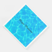 Aqua-waterpatroon met reflectiegolven servet (Hoek)