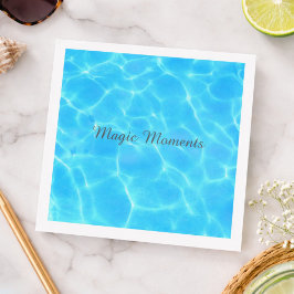 Aqua-waterpatroon met reflectiegolven servet