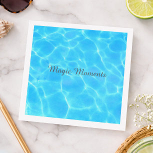 Aqua-waterpatroon met reflectiegolven servet