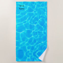 Aqua-waterpatroon met reflectiegolven strandlaken