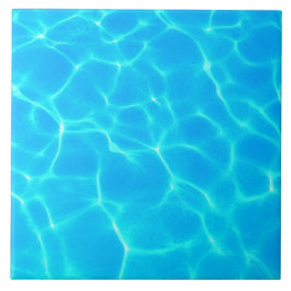 Aqua-waterpatroon met reflectiegolven tegeltje