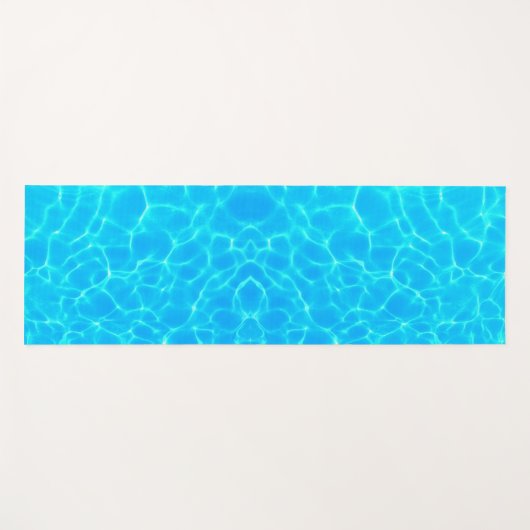 Aqua-waterpatroon met reflectiegolven yogamat (Voorkant (horizontaal))