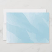 Aqua Waterverf bruiloft uitnodiging (Achterkant)