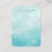 Aqua Waterverf Custom Jewelry Display Kaart Visitekaartje (Voorkant)