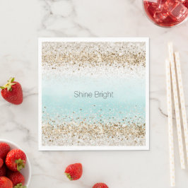 Aqua Waterverf Gold Confetti Glitter Servet