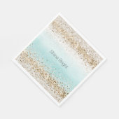Aqua Waterverf Gold Confetti Glitter Servet (Hoek)