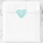 Aqua Waterverf hart Opslaan Datum Stickers (Tas)
