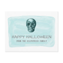 Aqua Waterverf Huid-Halloween Briefkaart