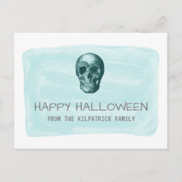 Aqua Waterverf Huid-Halloween Briefkaart