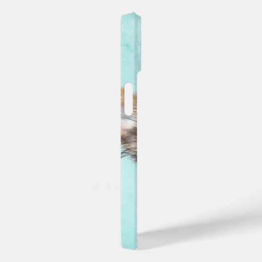 Aqua Waterverf Iphone Hoesje met uw hond Afbeeldin (Achterkant / Rechts)