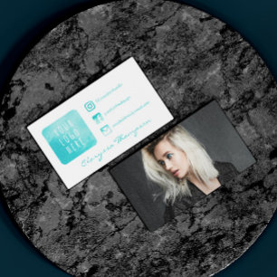 Aqua Waterverf Logo & Foto sociale media Visitekaartje