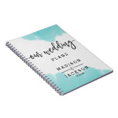 Aqua Waterverf Penseel Slagen Bindende Planner Notitieboek (Rechterzijde)