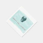 Aqua Waterverf Skull Halloween Paper Napkins Servet (Hoek)
