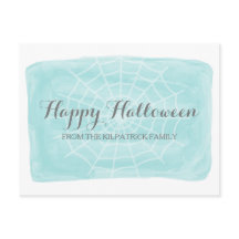 Aqua Waterverf Spider Web Halloween Briefkaart