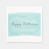 Aqua Waterverf Spider Web Halloween Servetten (Voorkant)