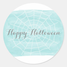 Aqua Waterverf Spider Web Halloween Stickers
