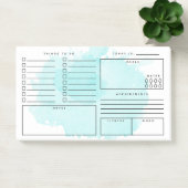 Aqua Waterverf Splash Dagelijkse Planner Post-it® Notes (Kantoor)
