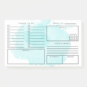 Aqua Waterverf Splash Dagelijkse Planner Post-it® Notes