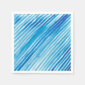 Aqua Waterverf Stripes Servetten (Voorkant)