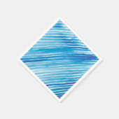 Aqua Waterverf Stripes Servetten (Hoek)