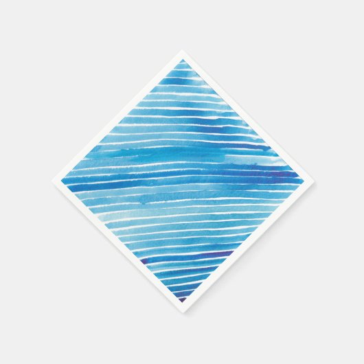 Aqua Waterverf Stripes Servetten (Hoek)
