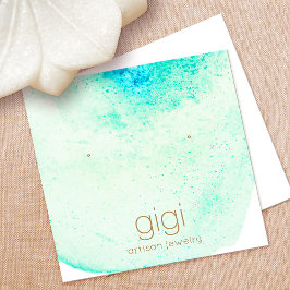 Aqua Waterverf Studs die een schermhouder bezorgen Vierkante Visitekaartje