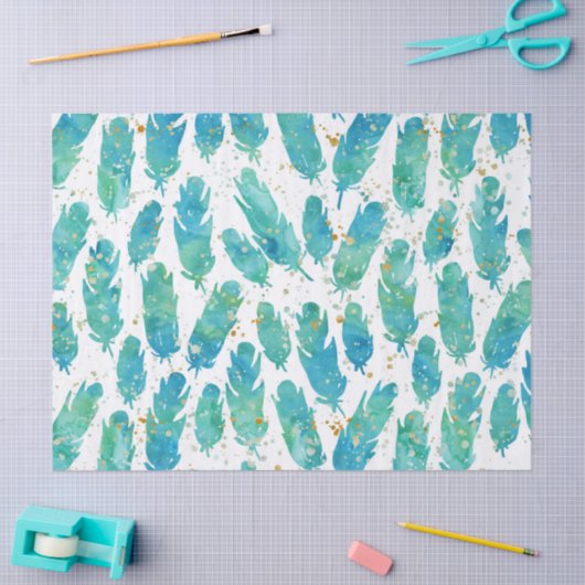 Aqua Waterverf veren Tissuepapier (Craft)