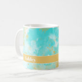 Aqua Waterverf Wash &  naam Mok (Voorkant links)