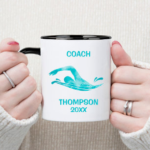 Aqua Waterverf Zwemcoach Mok