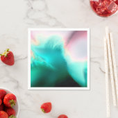 Aqua Wave Abstract Art Paper Napkin Servet (Insitu)