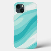 Aqua Wave Abstract Case (Achterkant)