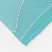 Aqua Wave Gradiënt | Modern Oceaangebied Patroon Fleece Deken (Hoek)