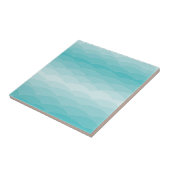 Aqua Wave Gradiënt | Modern Oceaangebied Patroon Tegeltje (Zijkant)