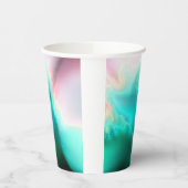 Aqua Wave Print Paper cup Papieren Bekers (Links)