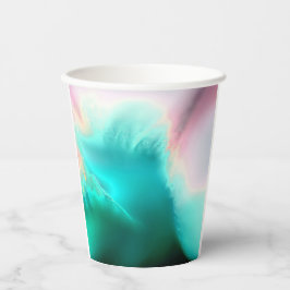 Aqua Wave Print Paper cup Papieren Bekers