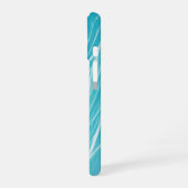 Aqua Wave Shimmering Water Phone Case iPhone 16 Hoesje (Linkerkant)