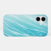 Aqua Wave Shimmering Water Phone Case iPhone 16 Hoesje (Achterkant horizontaal)