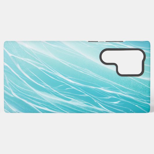 Aqua Wave Shimmering Water Phone Case Samsung Galaxy Hoesje (Achterkant horizontaal)