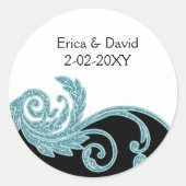 aqua wedding label (Voorkant)