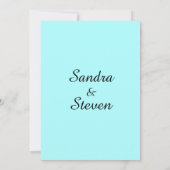 Aqua Wedding Uitnodiging (Achterkant)