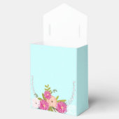 Aqua Wedding Voor doos Uw Foto Monogram Namen Bedankdoosjes (Geopend)