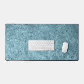 Aqua Wet Look Water Drops Art Desk Mat Pad (Keyboard & Muis)
