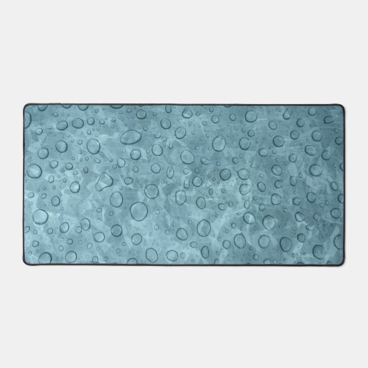 Aqua Wet Look Water Drops Art Desk Mat Pad (Voorkant)
