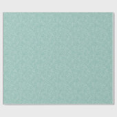 Aqua Whimsical Ikat Floral Petal Doodle Pattern Cadeaupapier (Vlak)