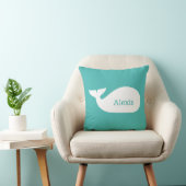 Aqua Whimsical Personalized Children's Kussen (Stoel)