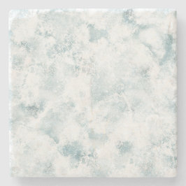 Aqua White Abstract Stenen Onderzetter