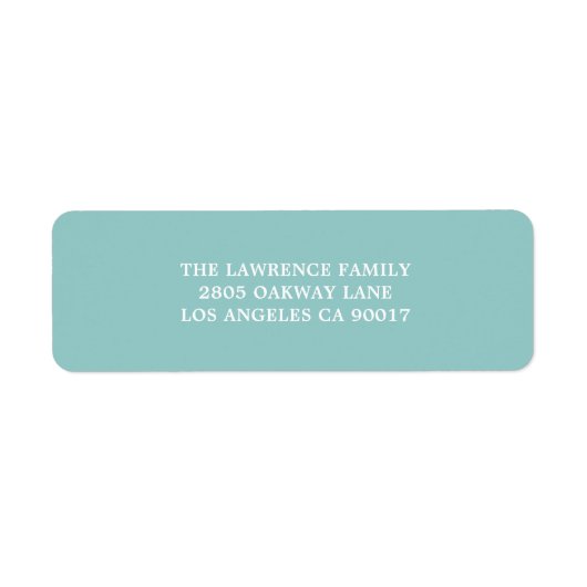 Aqua White Adres Etiket (Voorkant)